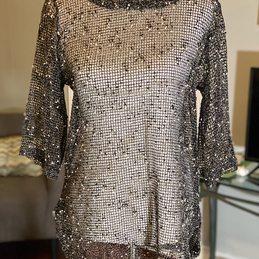 Lulu-B Open Mesh Tunic/Sweater. Size M